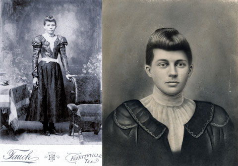 Original and Crayon Portrait of Josephine Heinsohn
