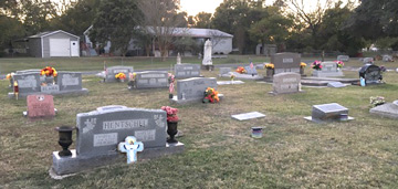 Scherrer graves in New La Grange City Cemetery