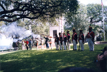 reenactors at Monument Hill